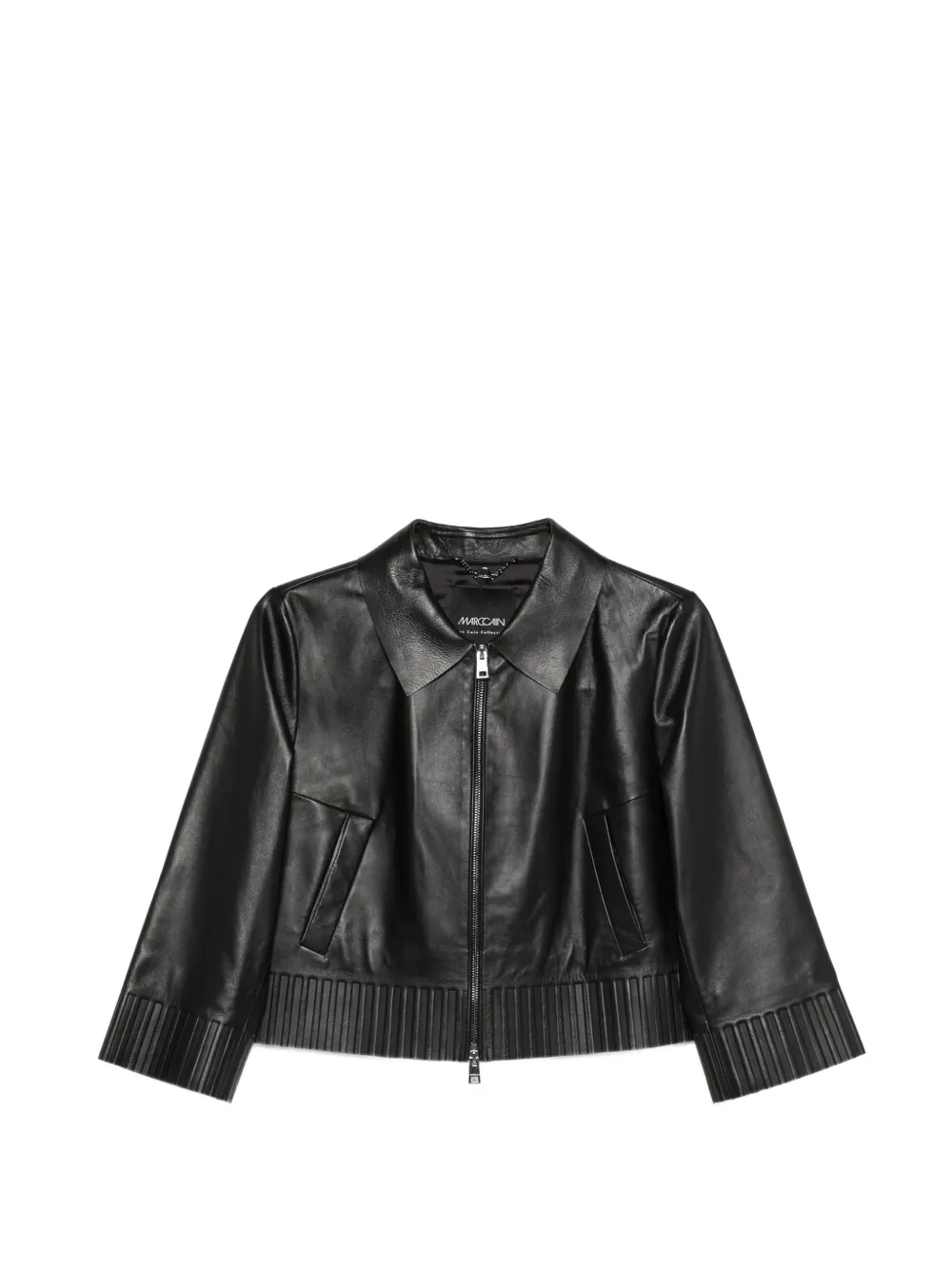 MARCCAIN Rethink Together Lederjacke - Schwarz