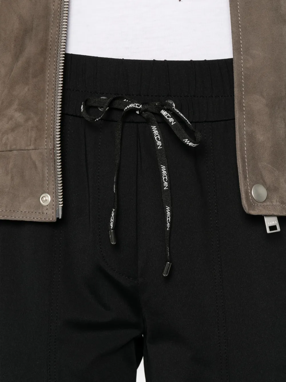 MARCCAIN Rhodos broek met trekkoord Zwart