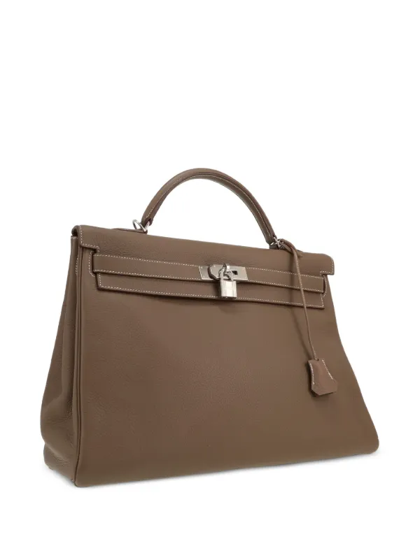 Hermès Pre-Owned 2009 Kelly 40 Handbag | Brown | FARFETCH