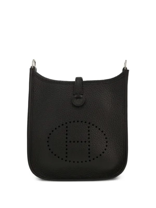 Hermès Pre-owned 2024 Evelyne Leather Mini Shoulder Bag in Black