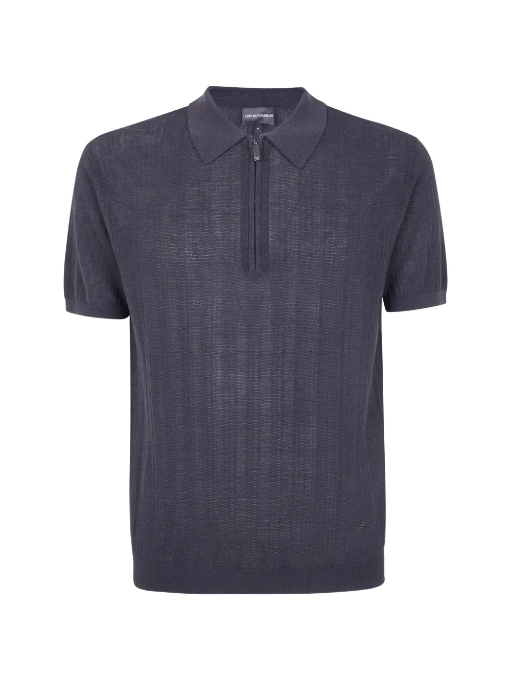 Emporio Armani zip-up polo shirt - Grau