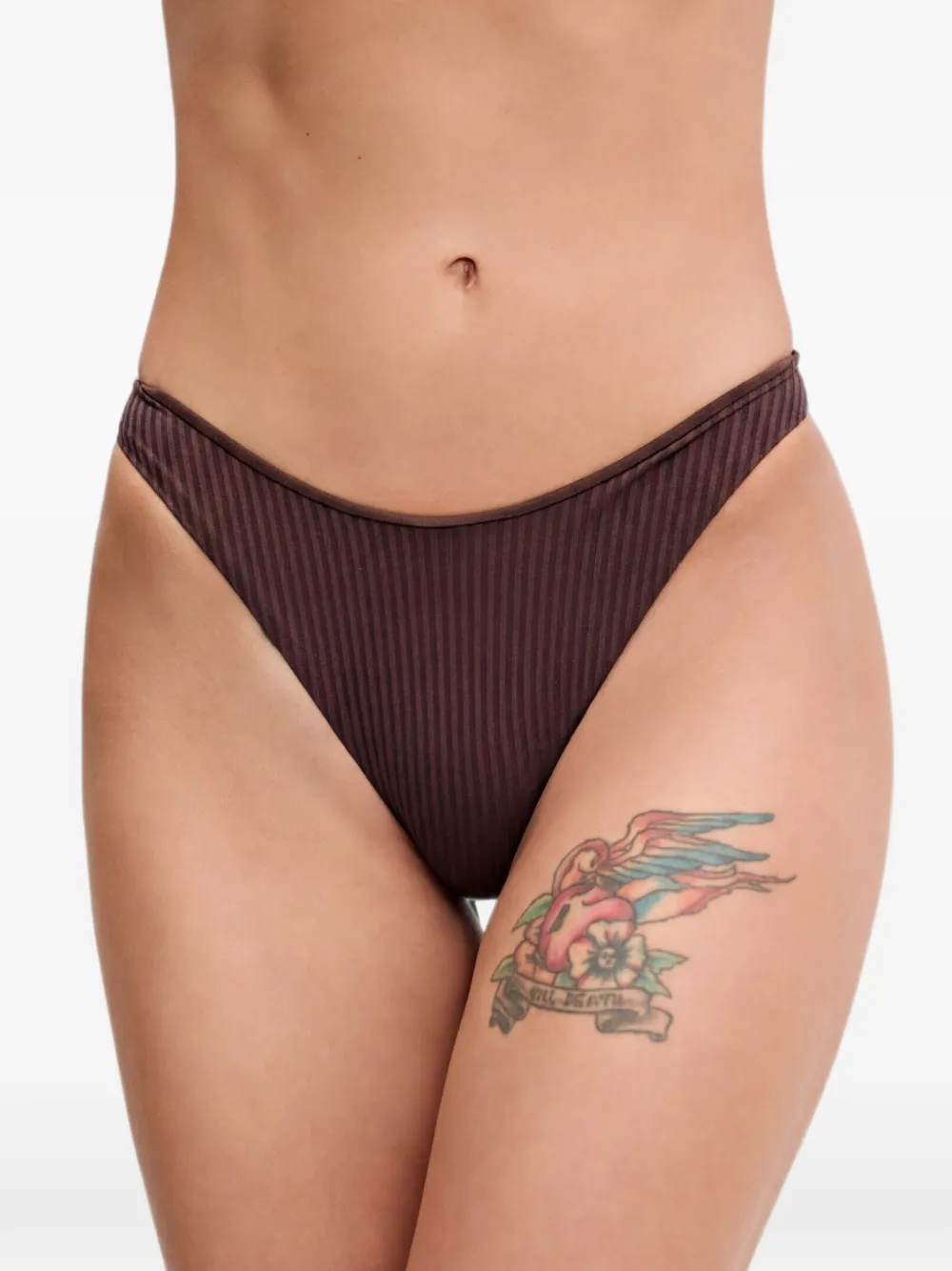 Melissa Odabash Noto ribbed bikini bottoms - Marrone