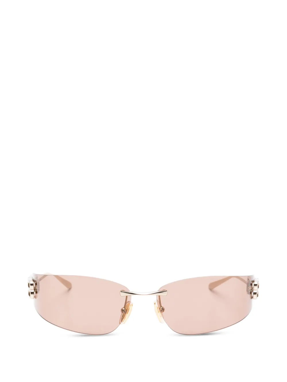 Balenciaga Eyewear Gossip rimless logo sunglasses - Oro
