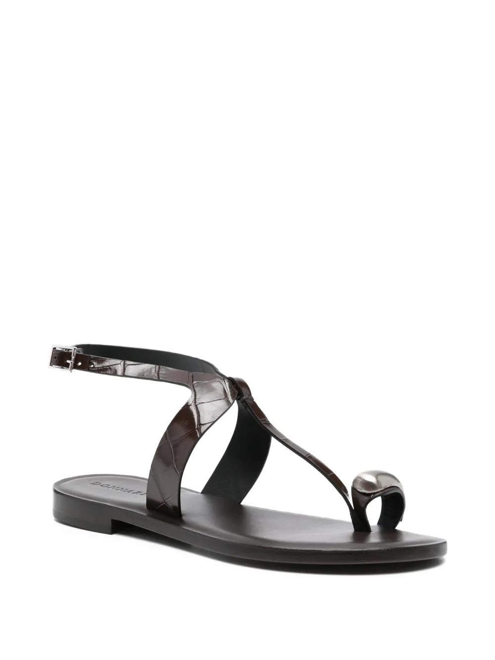 Donnarì Toe-ring T-strap Sandals - Brown 