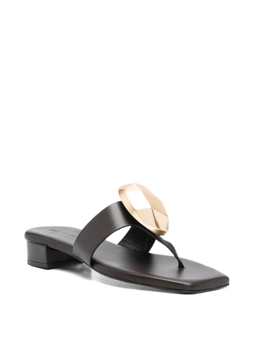  Donnarì Geometric-appliqué Sandals - Brown 