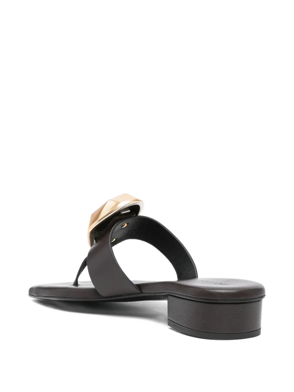  Donnarì Geometric-appliqué Sandals - Brown 