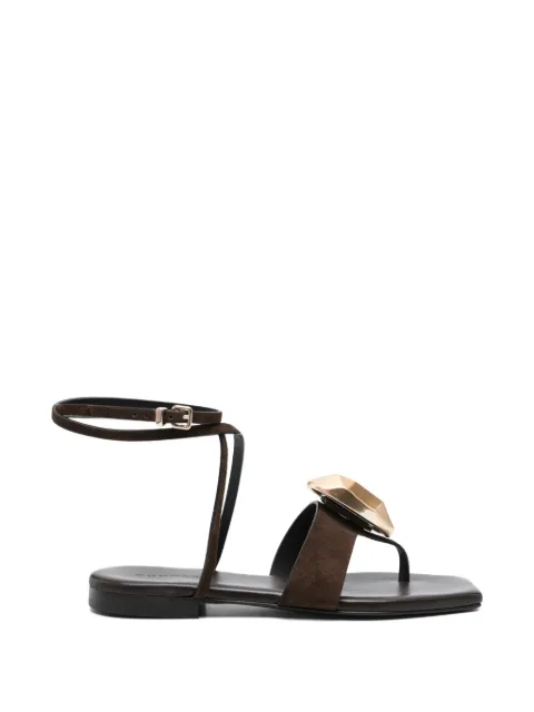 Donnarì gold-tone-embellishment ankle-strap sandals