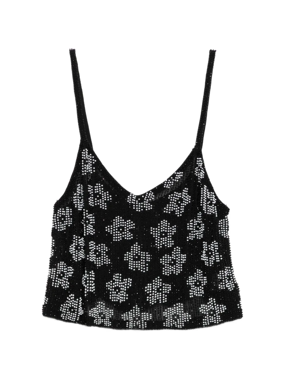 Ashish floral sequin top - Nero
