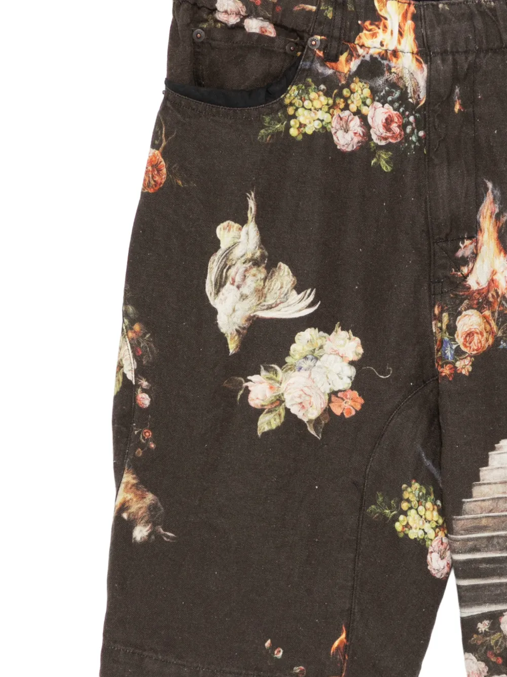  Undercover Floral Print Shorts - Brown 