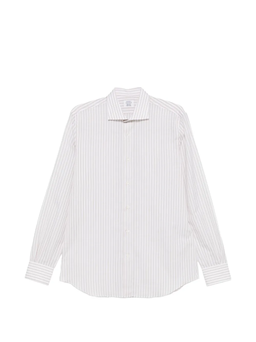 Mazzarelli striped button shirt - Weiß