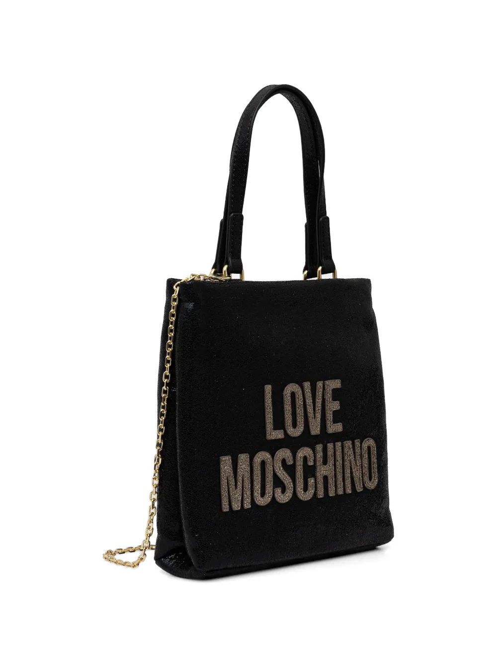 Love Moschino Shopper met verfraaid logo Zwart
