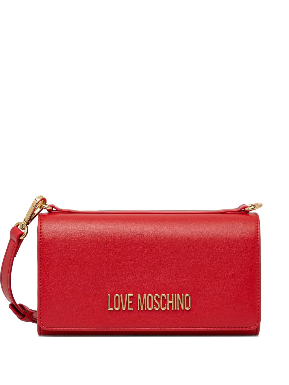 Love Moschino logo-lettering cross body bag - Rosso