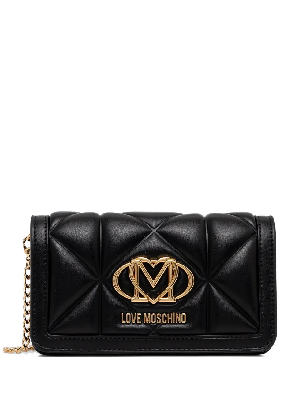 Love Moschino mini quilted chain-strap cross body bag - Nero