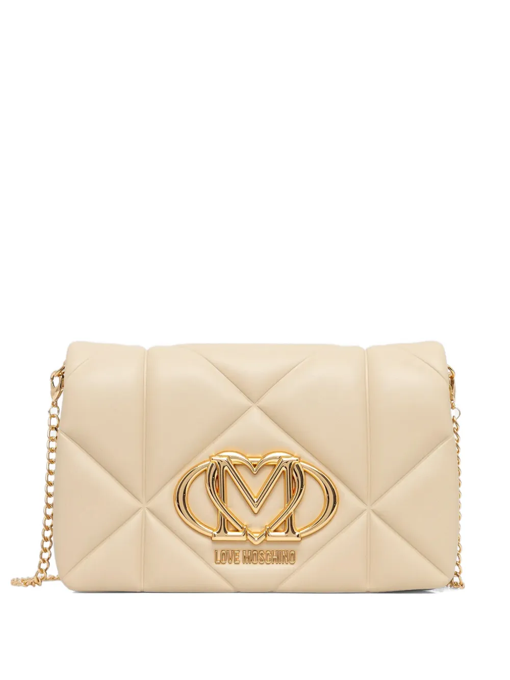 Love Moschino quilted logo-detail cross body bag - Toni neutri