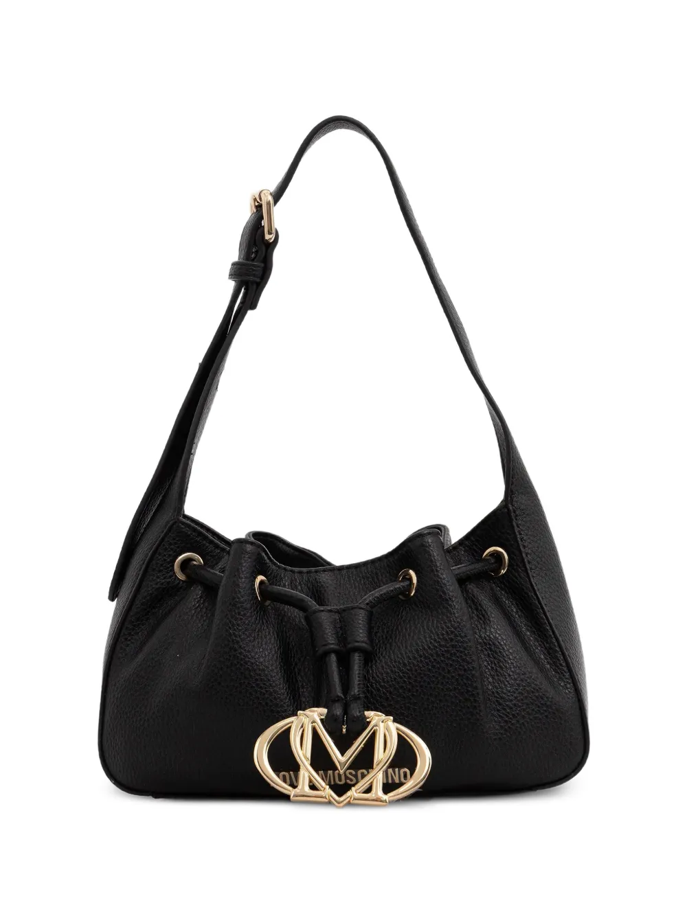Love Moschino logo-plaque shoulder bag - Nero