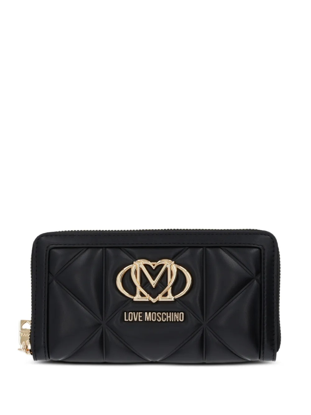 Love Moschino quilted logo-detail wallet - Nero