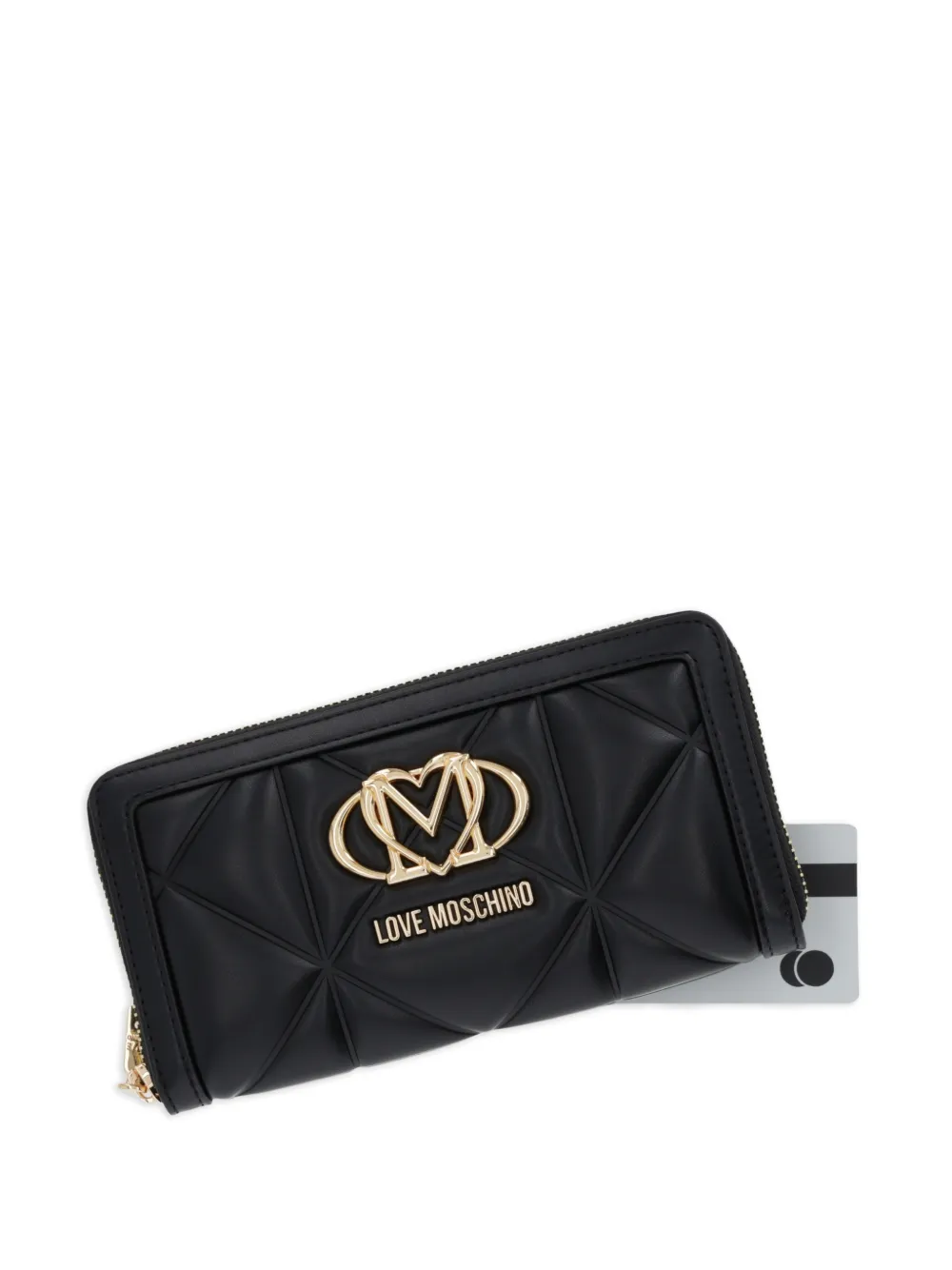 Quilted Logo-Detail Wallet