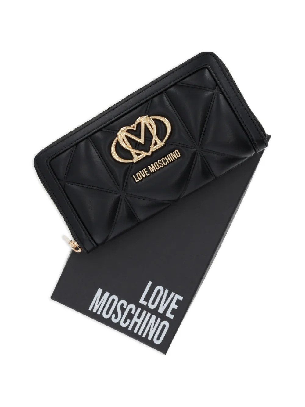Quilted Logo-Detail Wallet