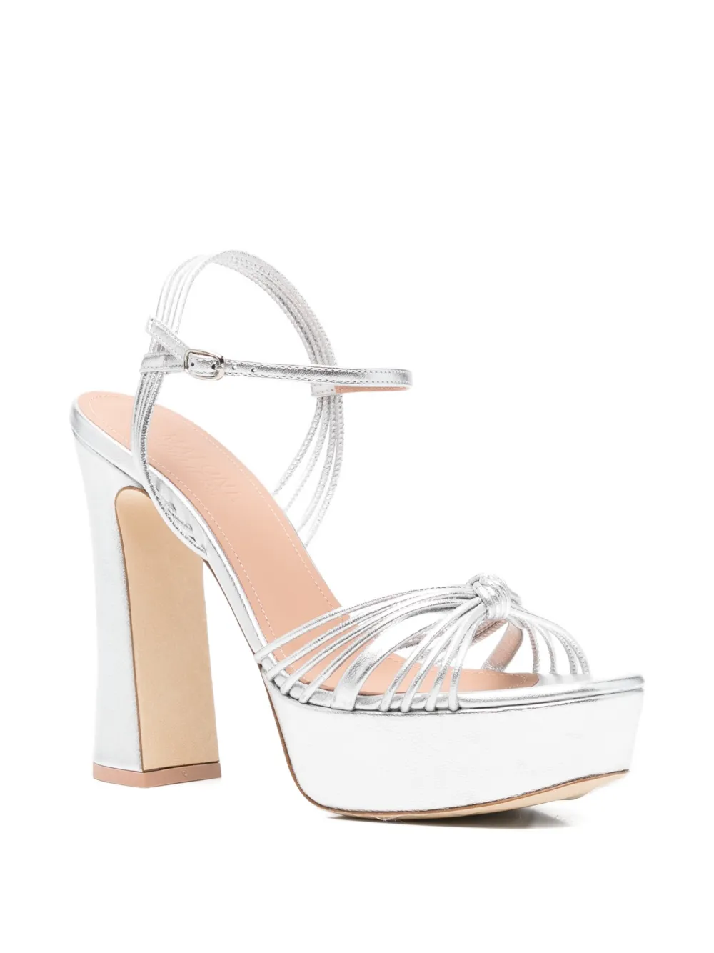 Malone Souliers knotted-strappy platform sandals Zilver