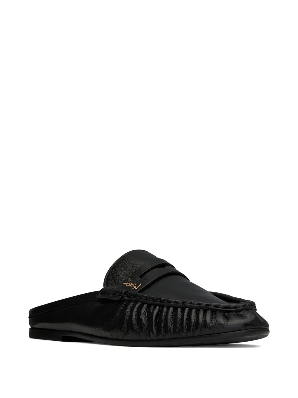 Saint Laurent Le Loafer Cassandre muiltjes Zwart