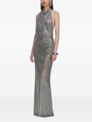 green emerald velvet dress Sunniva Gown in Green main image 0