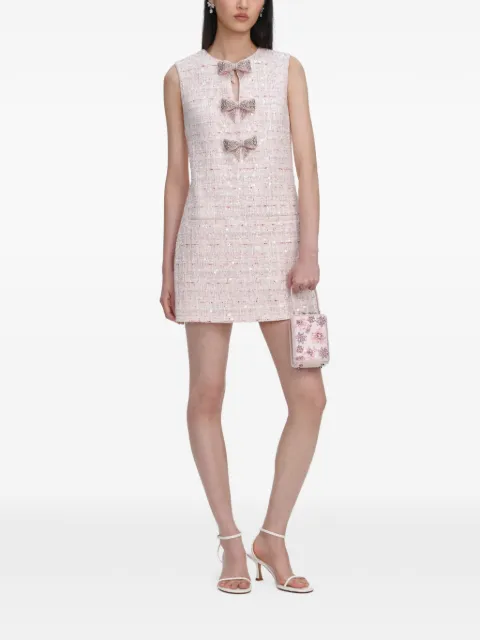 Self-Portrait bow-detail embellished mini dress