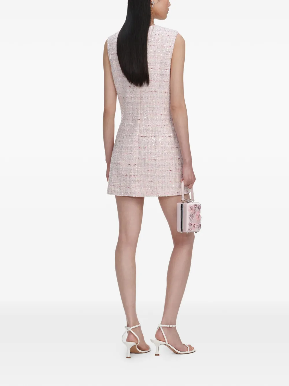 Bow-Detail Embellished Mini Dress