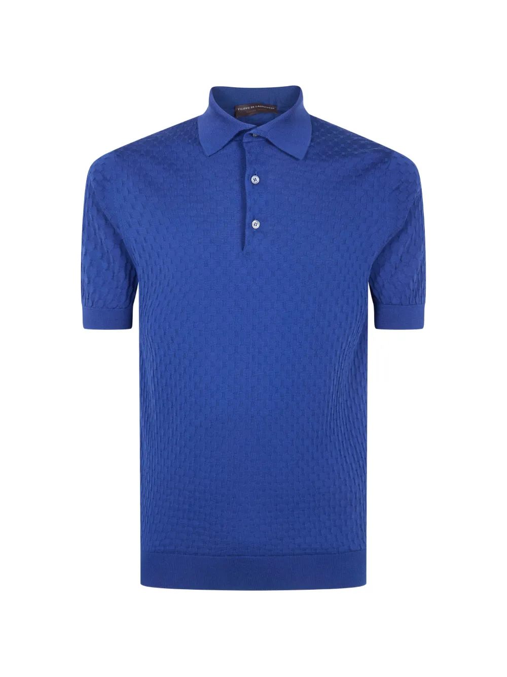 Filippo De Laurentiis textured polo shirt - Blu