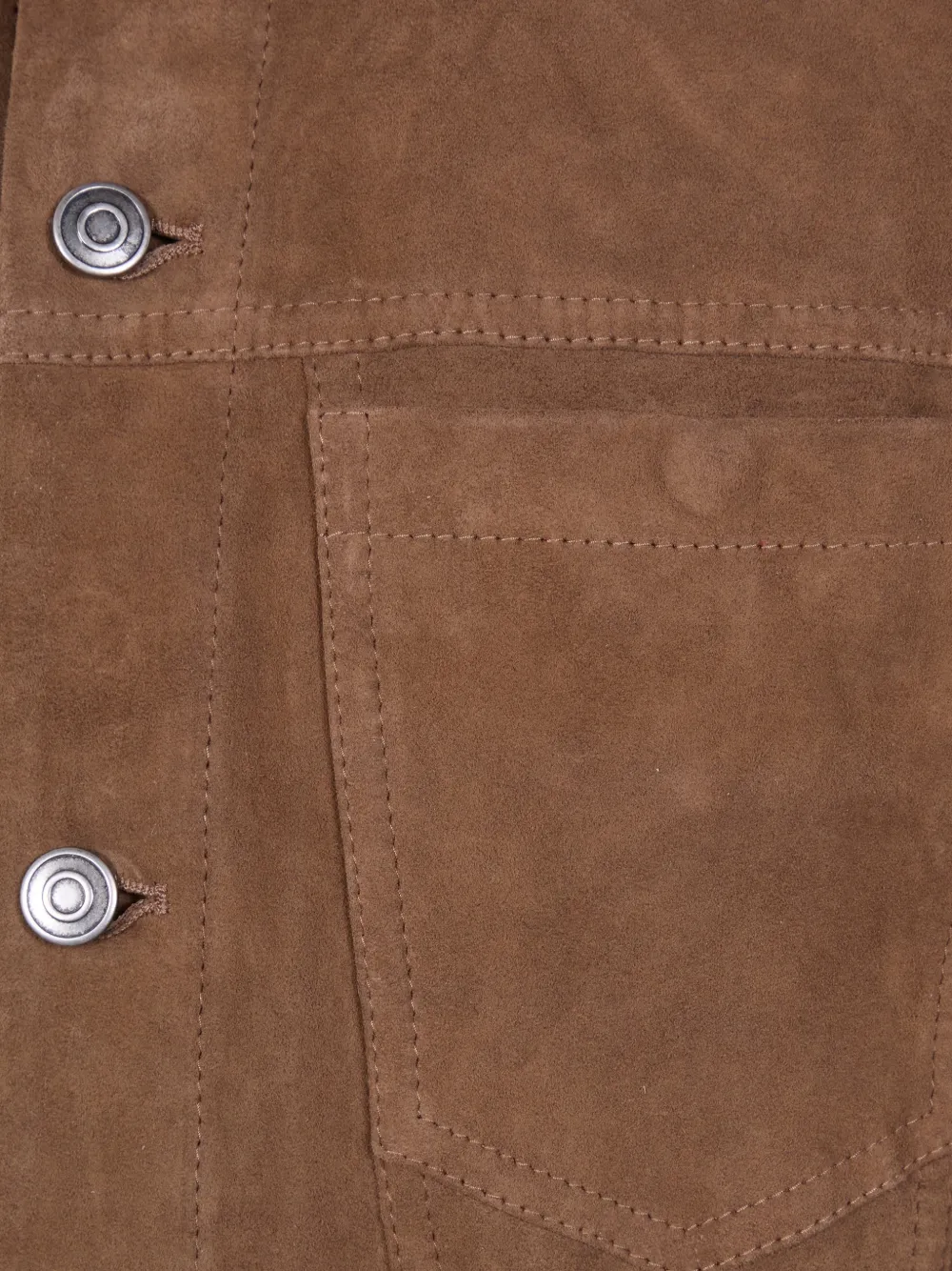  Giorgio Brato Button Suede Jacket - Brown 