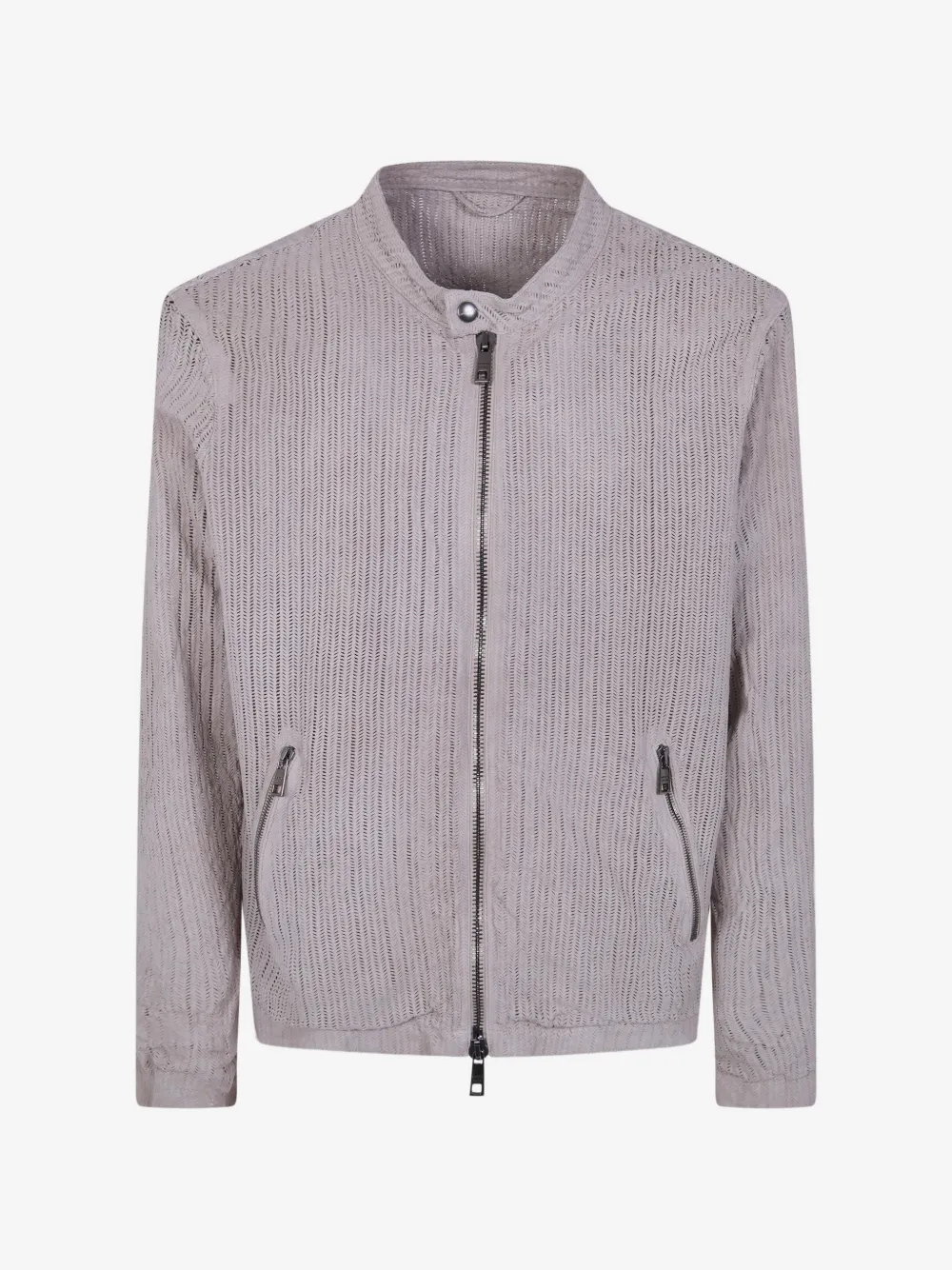 Giorgio Brato perforated zip jacket | Grey | Image 1