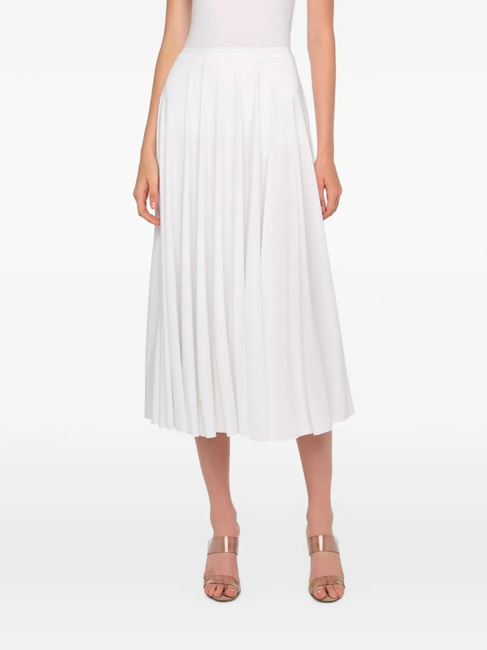 Norma Kamali flared skirt - Bianco