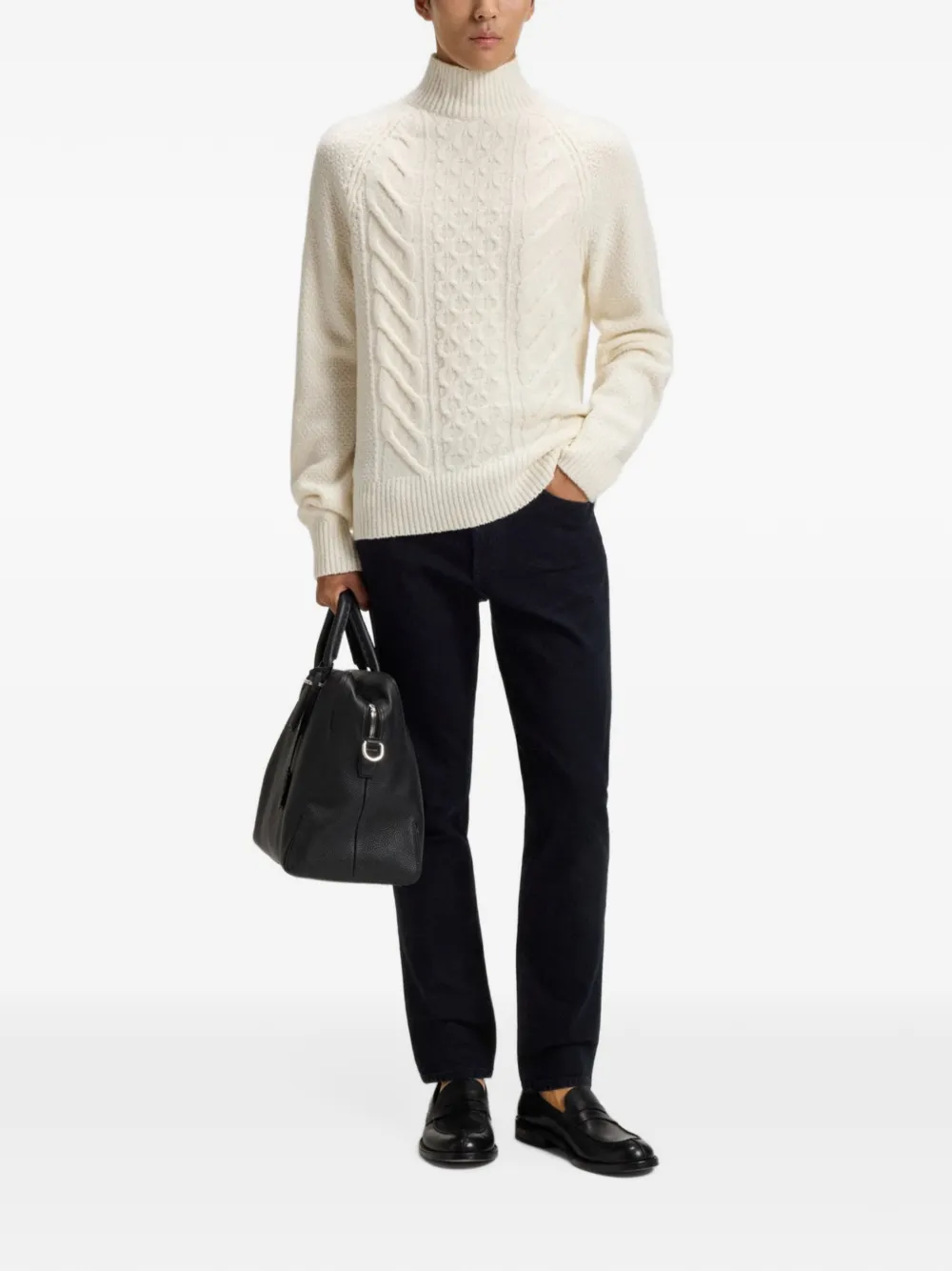 BOSS Slim-fit jeans met tonaal stiksel Blauw