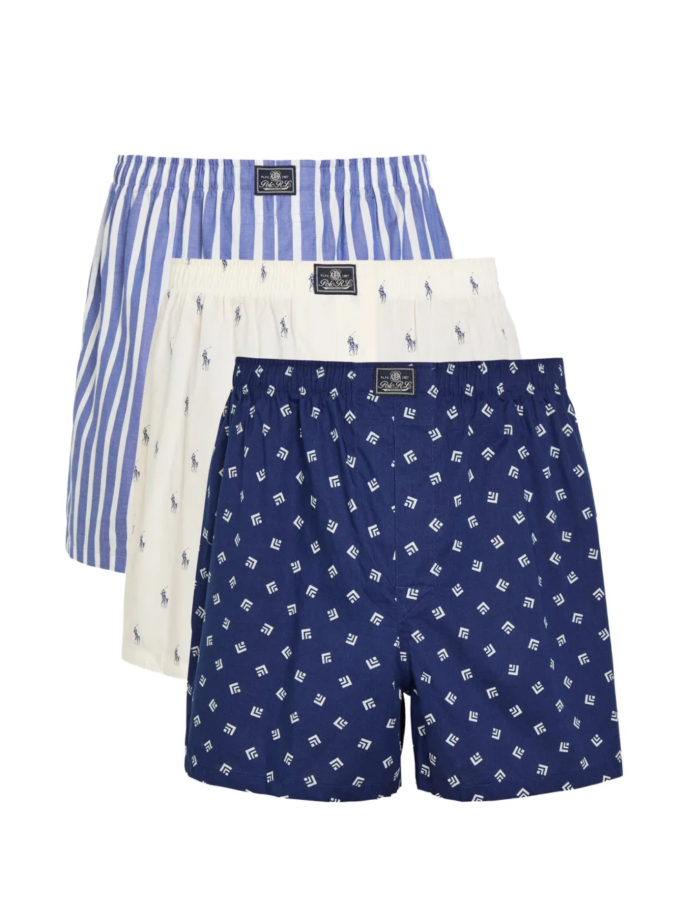 Polo Ralph Lauren striped print boxer set of three - Blu