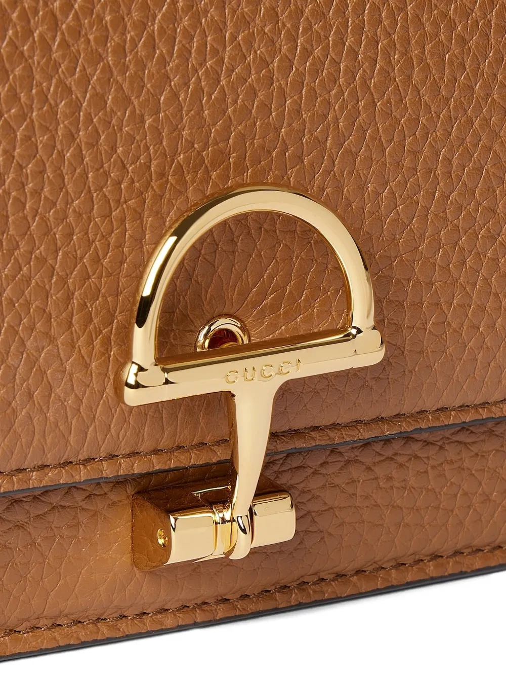 Gucci Horsebit mini-tas met afneembare ketting Bruin