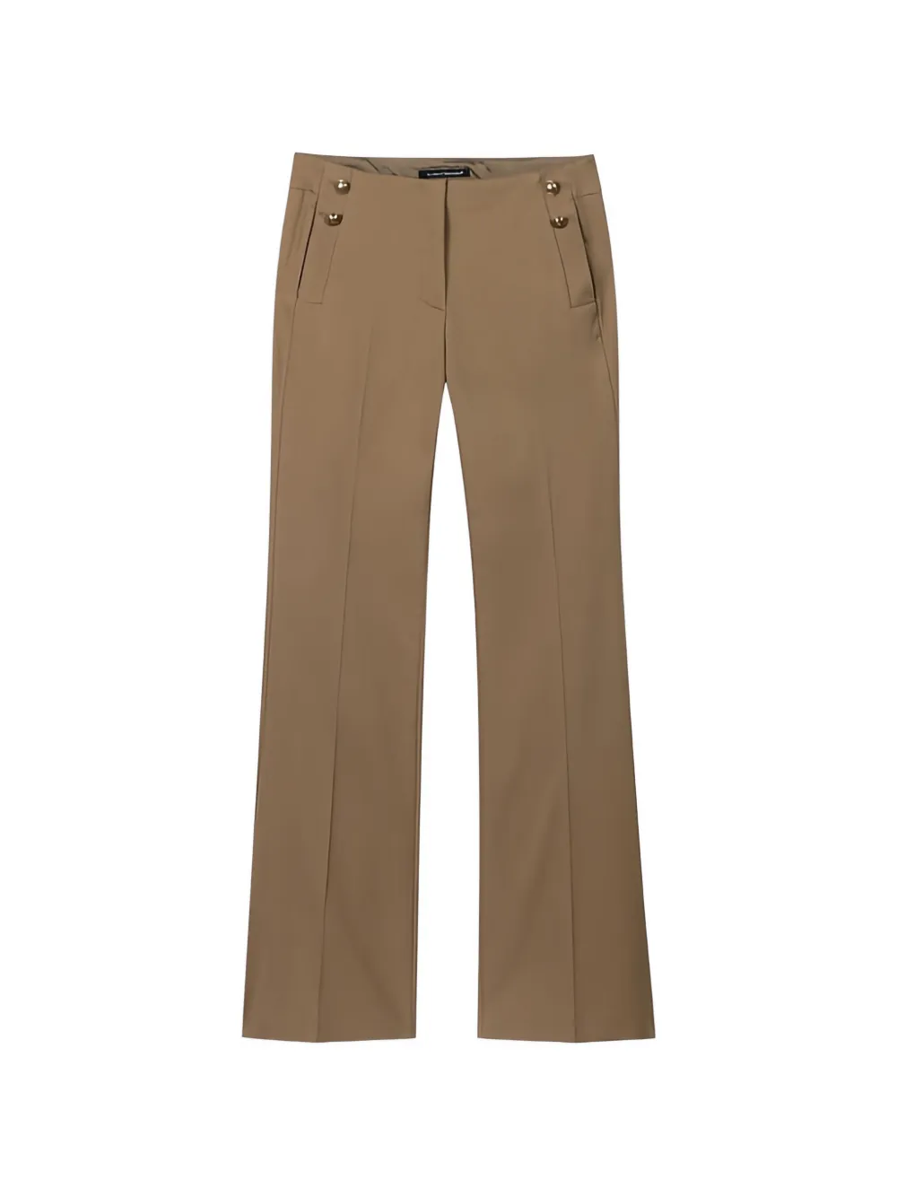 Luisa Cerano buttoned flared trousers - Marrone