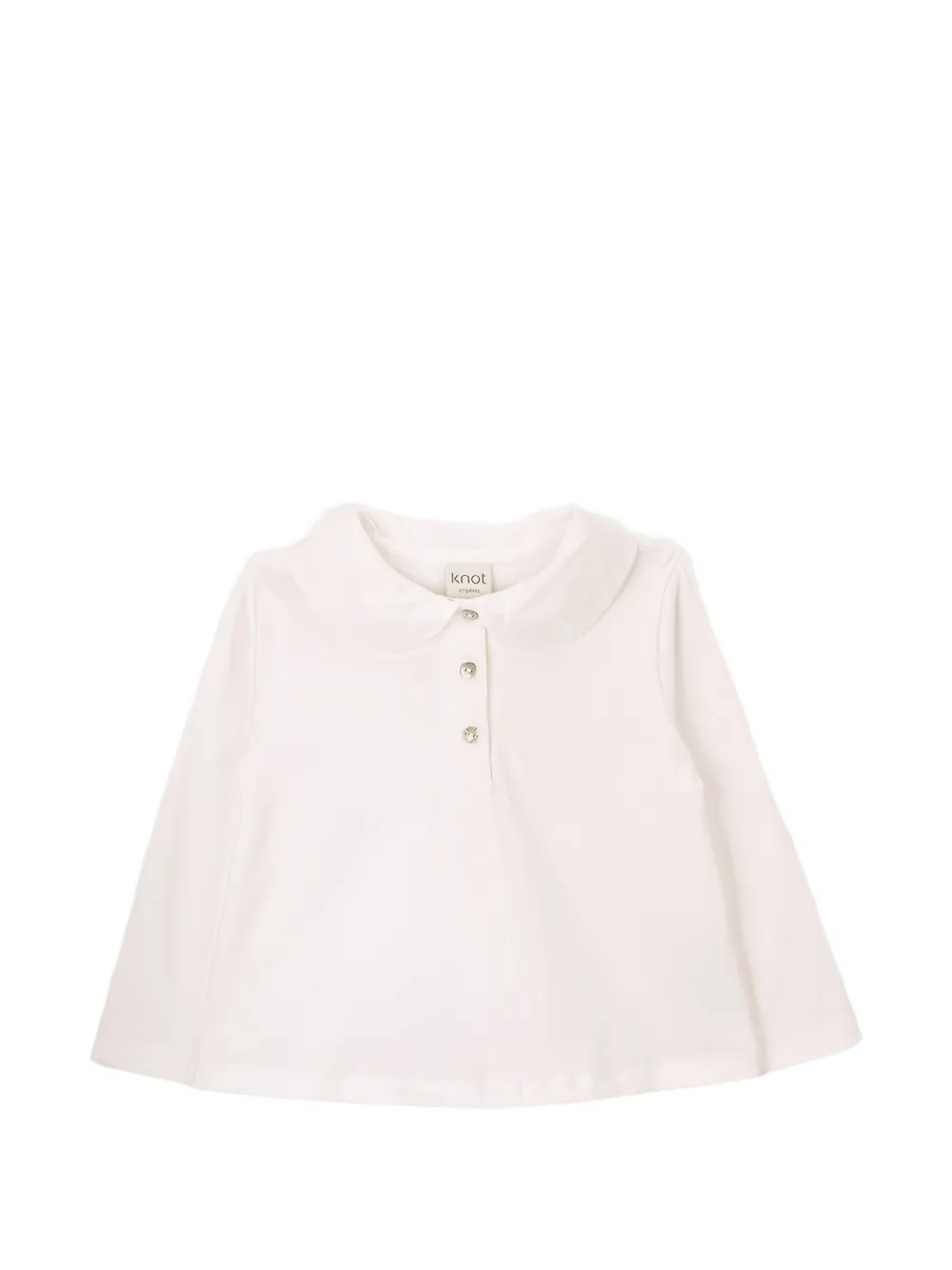 Knot Jolie collar buttoned polo shirt - Bianco
