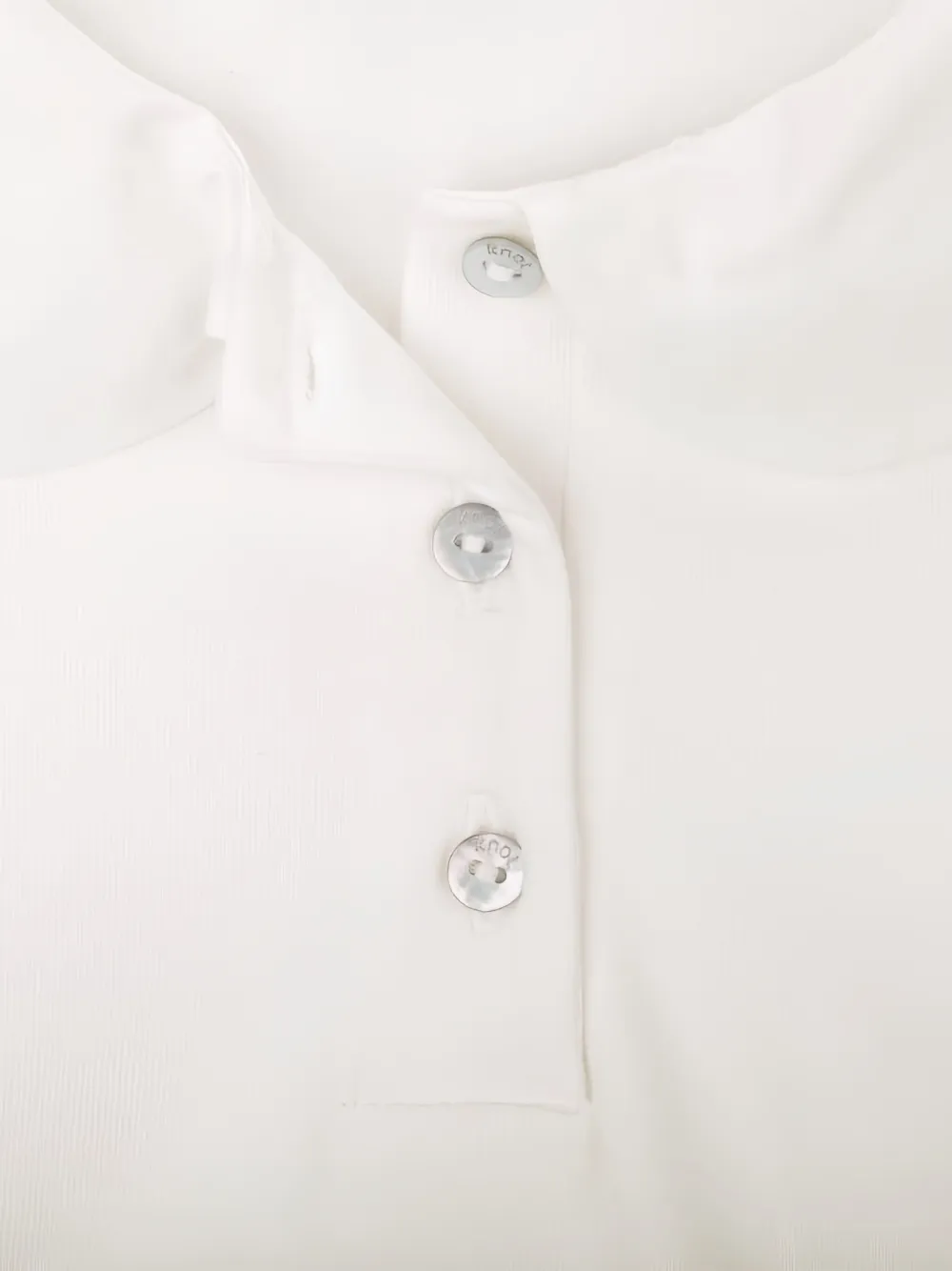 Knot Jolie poloshirt met kraag Wit