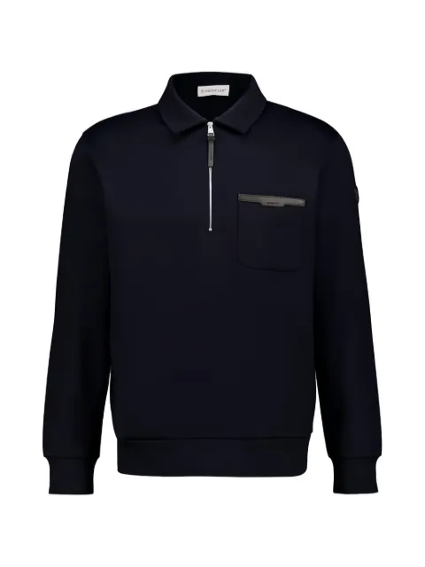 Moncler suéter con medio cierre