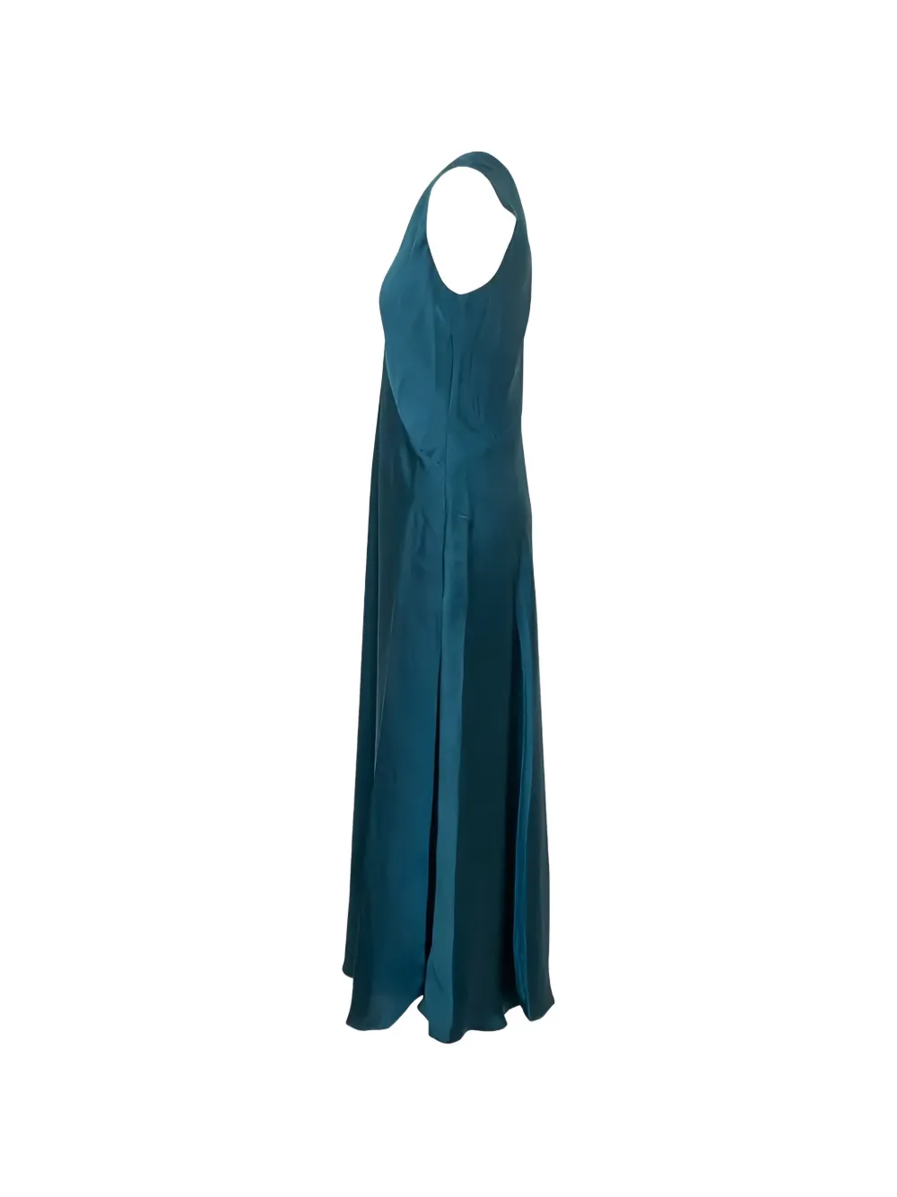  Michael Kors V-neck Satin Midi Dress - Blue 