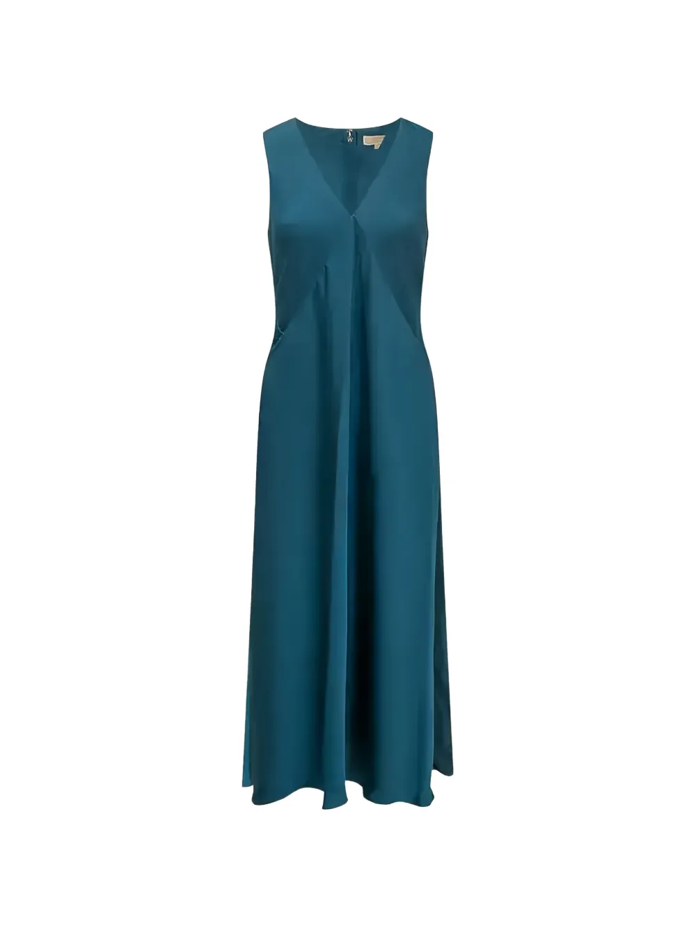 Michael Kors V-neck satin midi dress - Blu