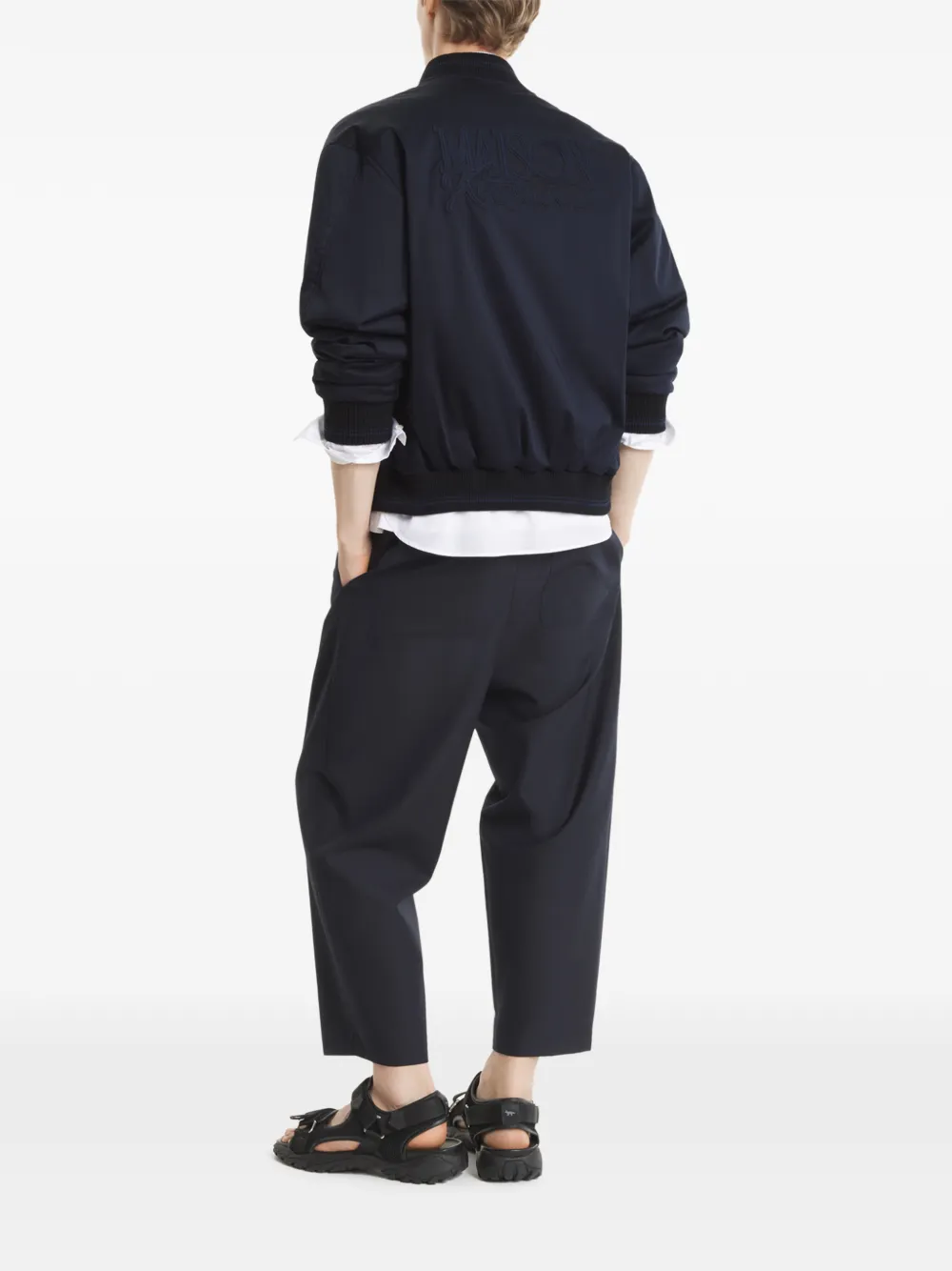 Maison Kitsuné Bomberjack met teddybeer Blauw