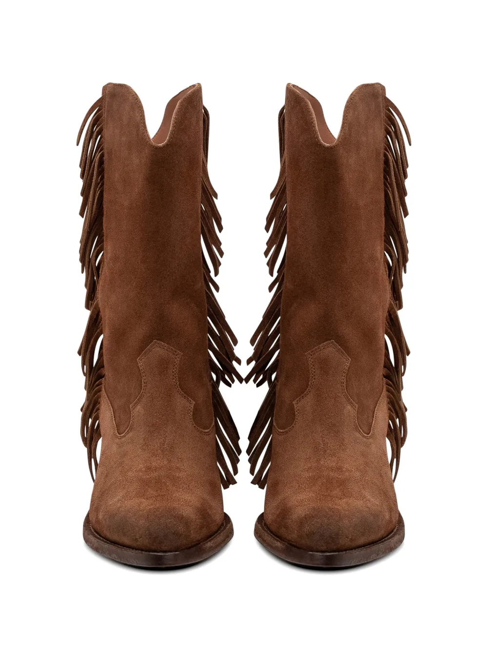  Ducanero Fringe Leather Boots - Brown 