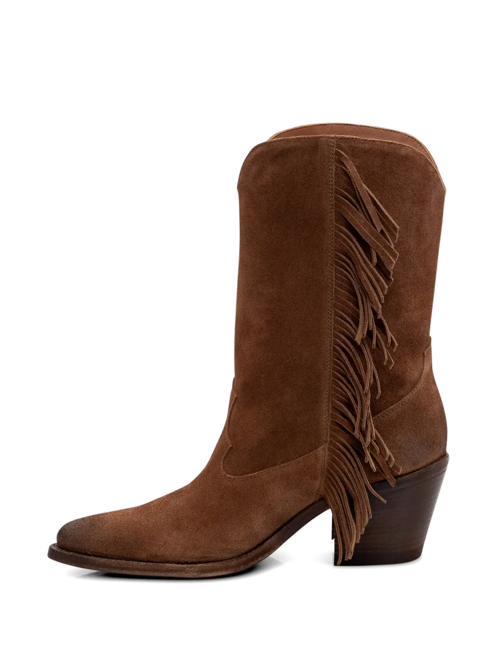  Ducanero Fringe Leather Boots - Brown 