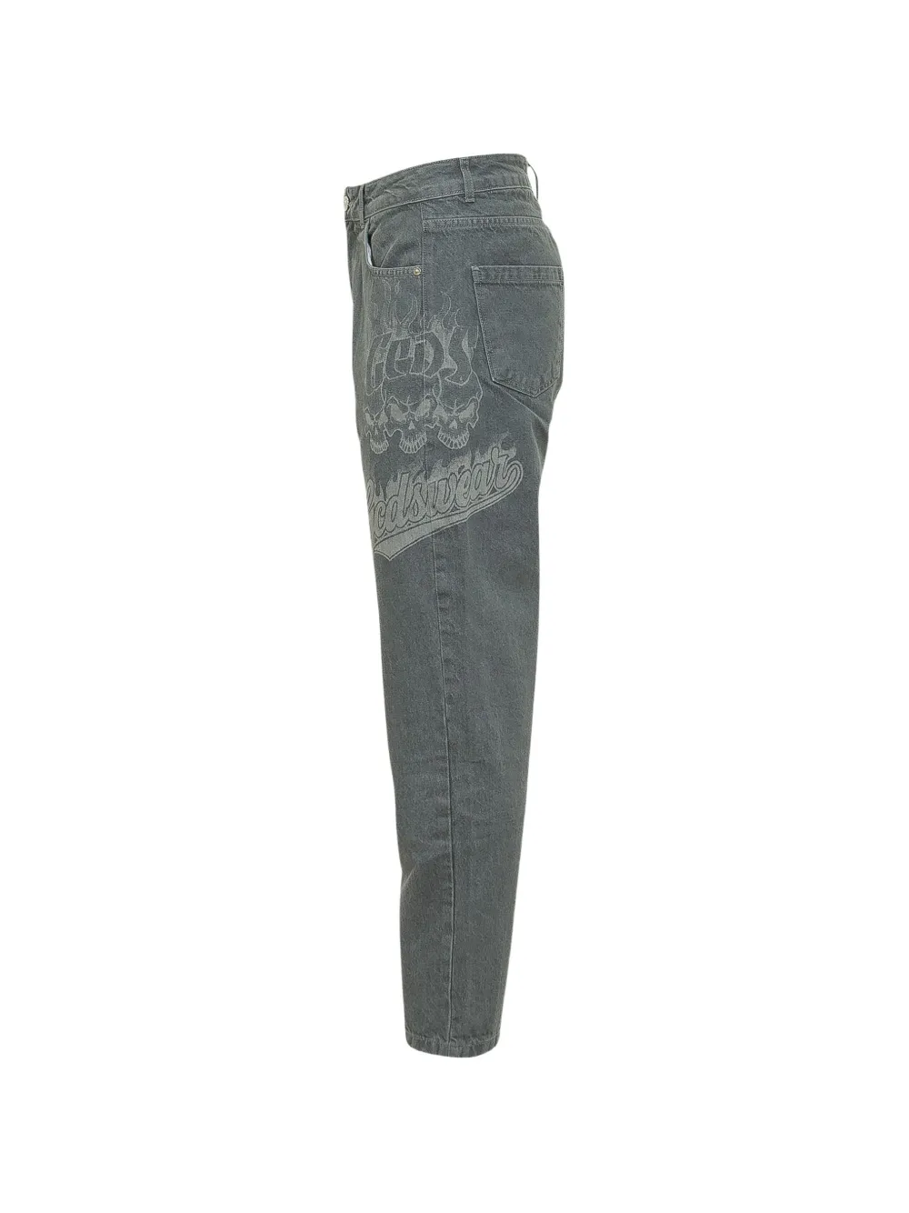 GCDS Jeans met vlammendetail Grijs