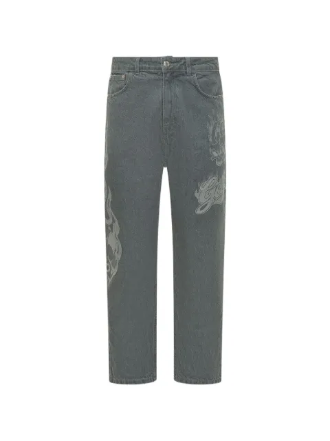 GCDS flame-detail jeans