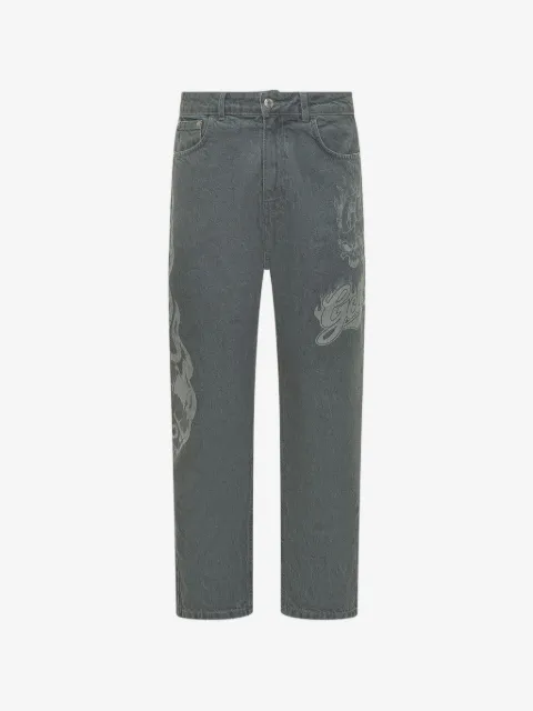 GCDS flame-detail jeans