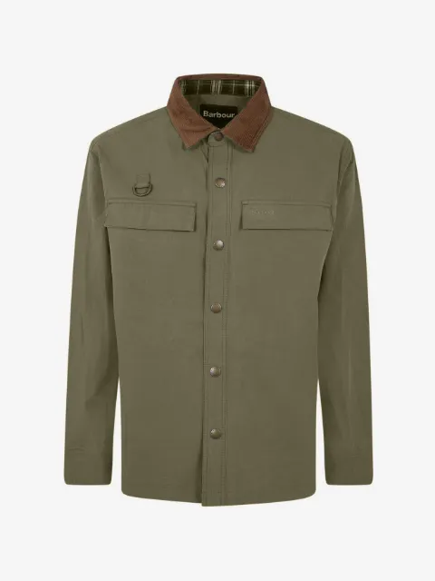 Barbour corduroy-collar shirt jacket