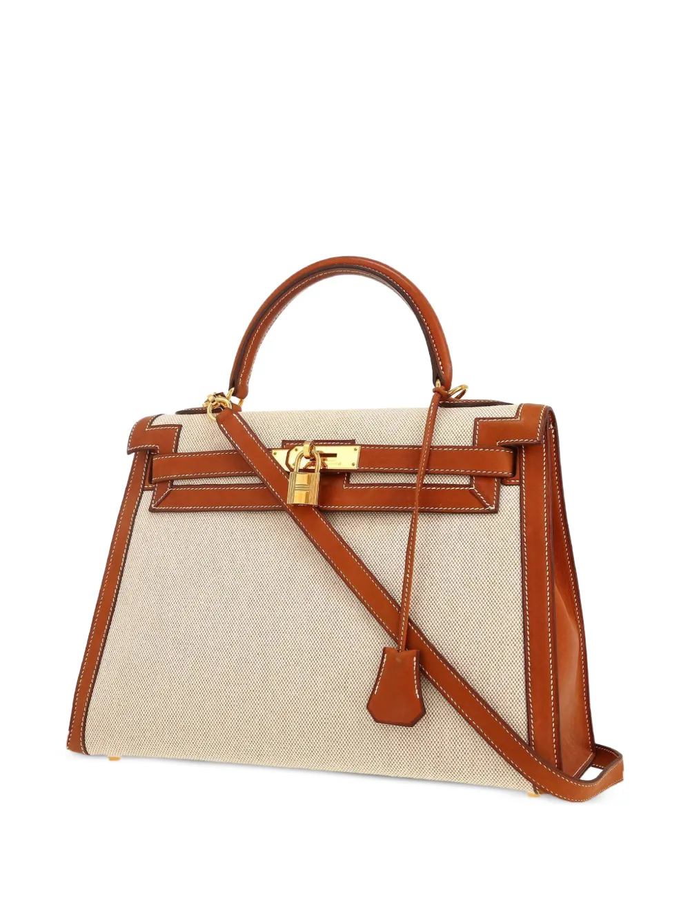 Hermès Pre-owned 2000 Kelly 32 Handbag in Neutrals, view 5