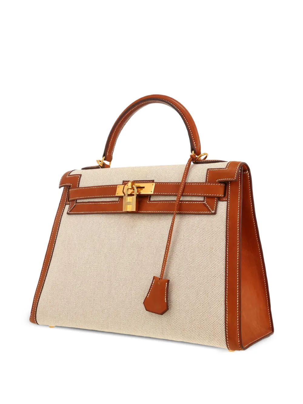 Hermès Pre-owned 2000 Kelly 32 Handbag in Neutrals, view 3