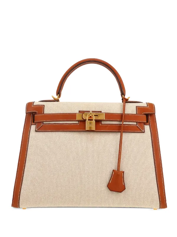 Hermès Pre-owned 2000 Kelly 32 Handbag in Neutrals